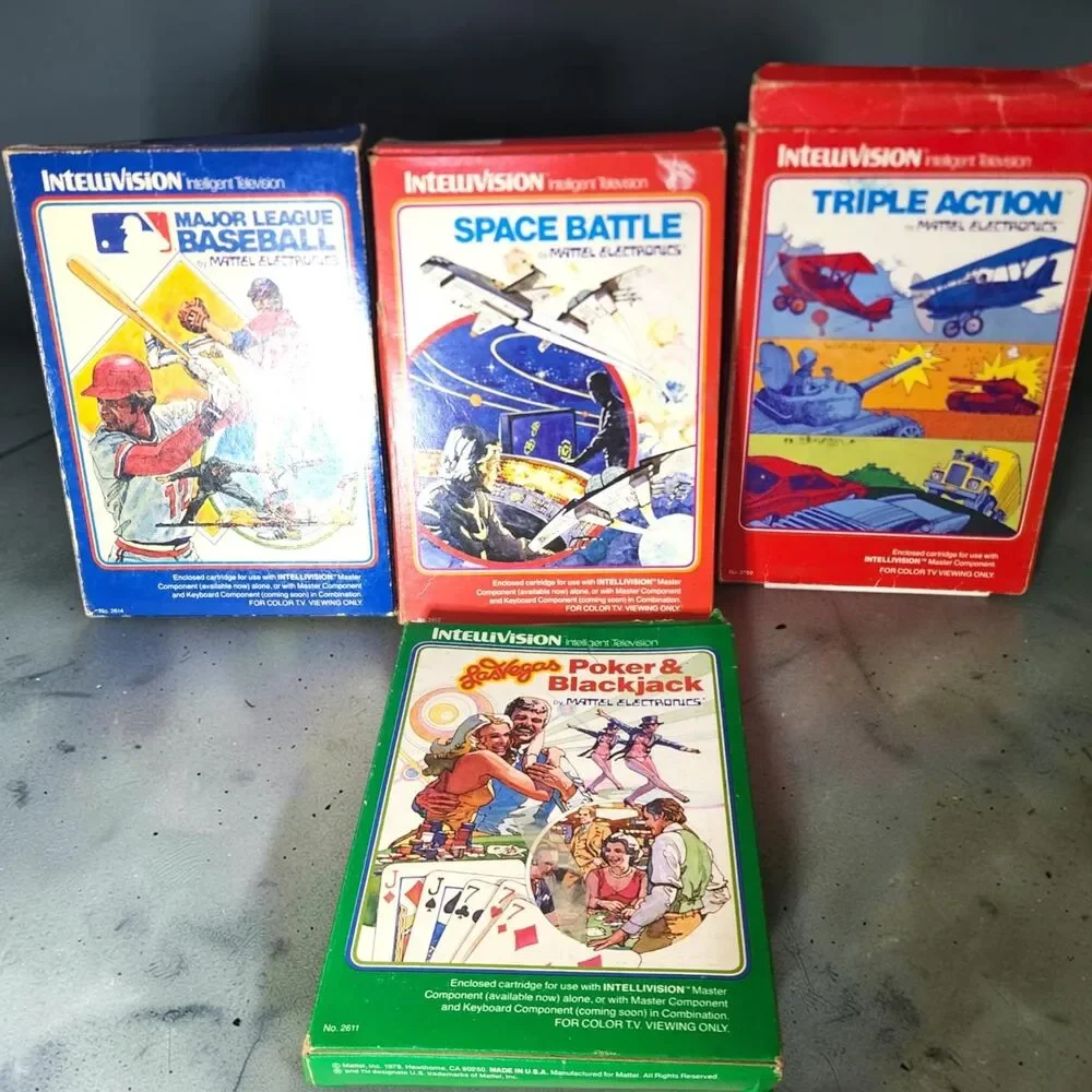 Vintage 1979 Mattel Intellivision 2609 Console Matching Box Games Manuals Untest